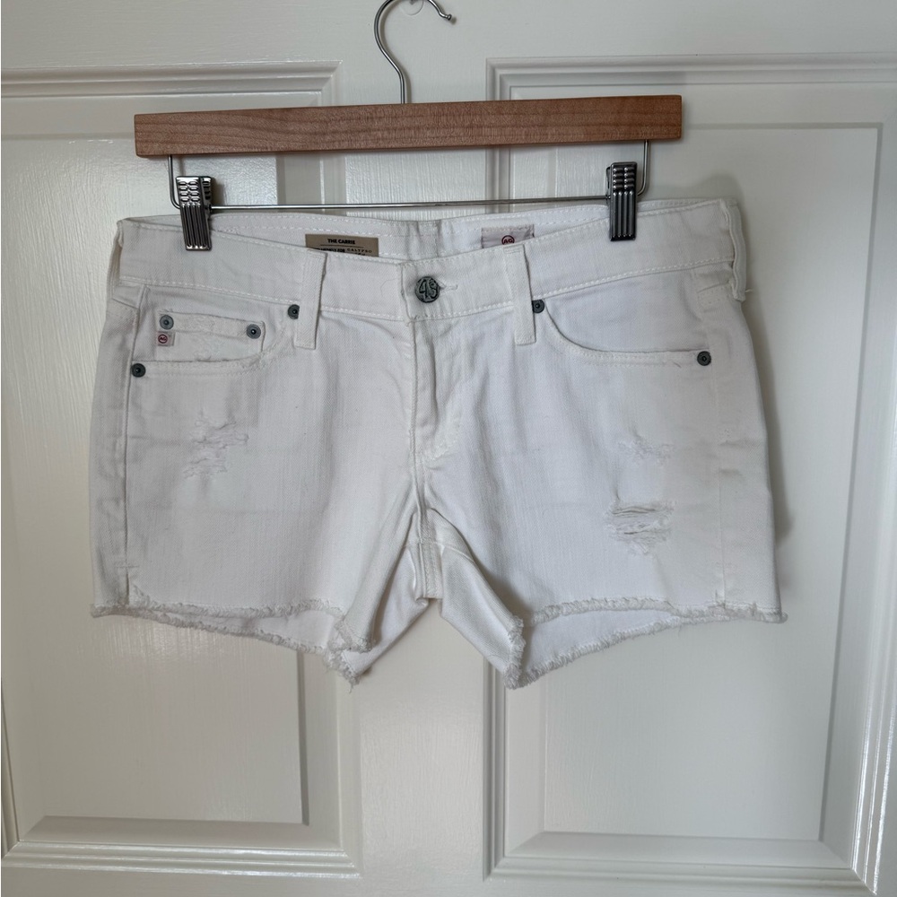 NWT: AG Adriano Goldschmied White Jean Shorts, Size 28